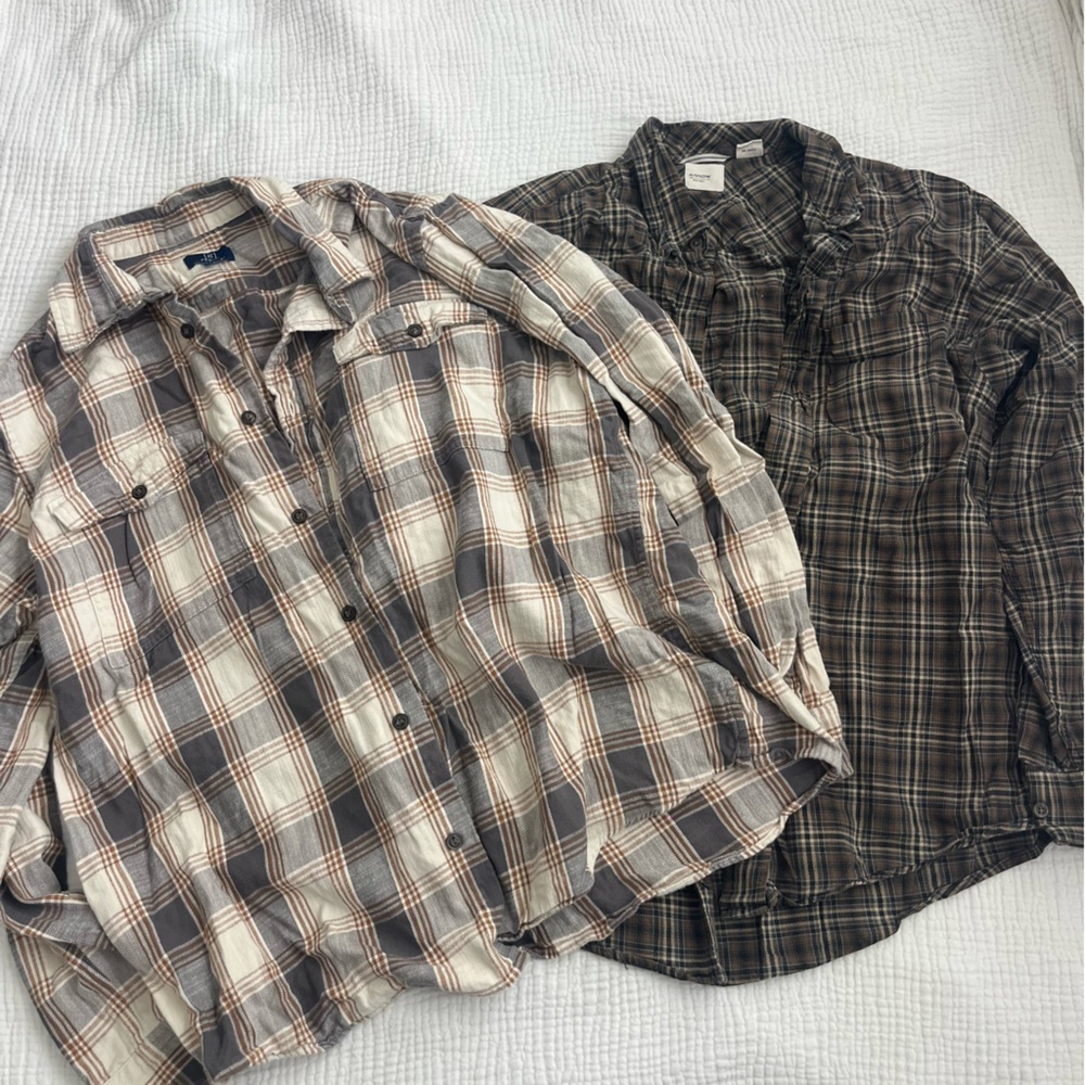 Plaid Button-Up Shirts Bundle